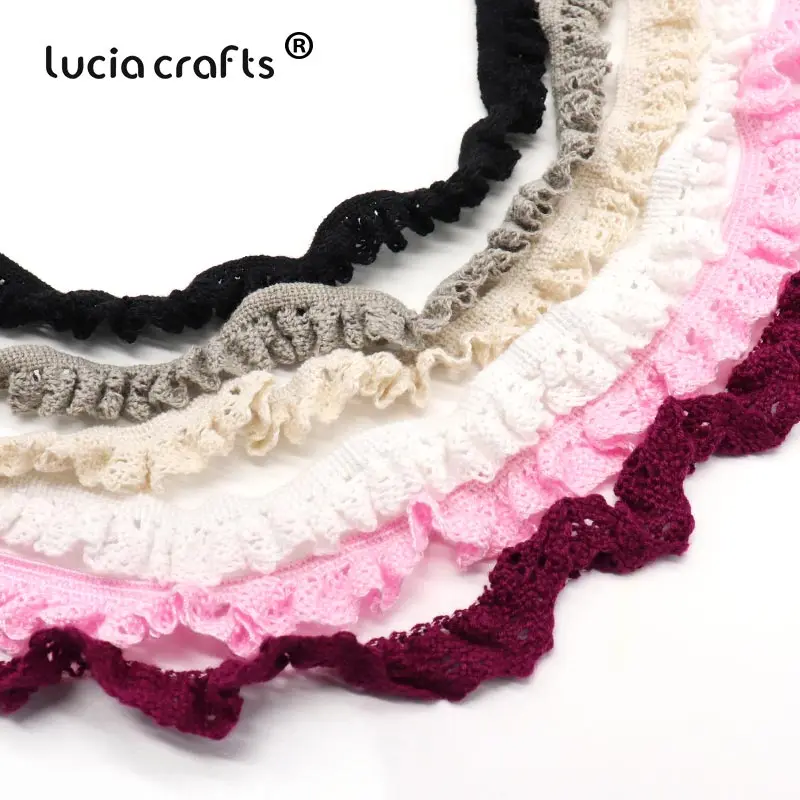 Lucia Craft 5 лет/6 ярдов 20 мм хлопковые эластичные ленты с кружевной отделкой лента для