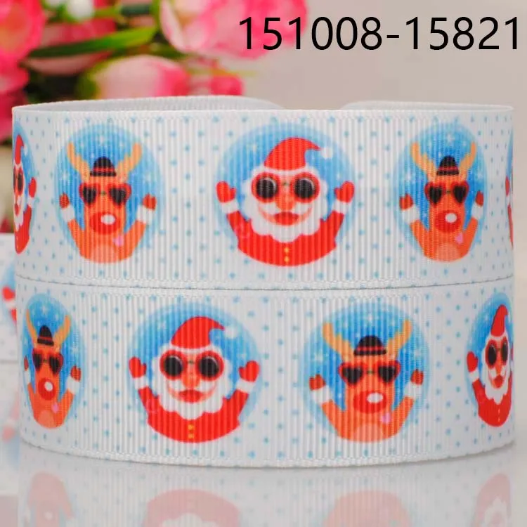 

50 yards 1 " 25 mm white dots pattern print grosgrain tape ribbons decoration free shipping