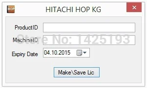 

Универсальная версия HITACHI HOP Keygen