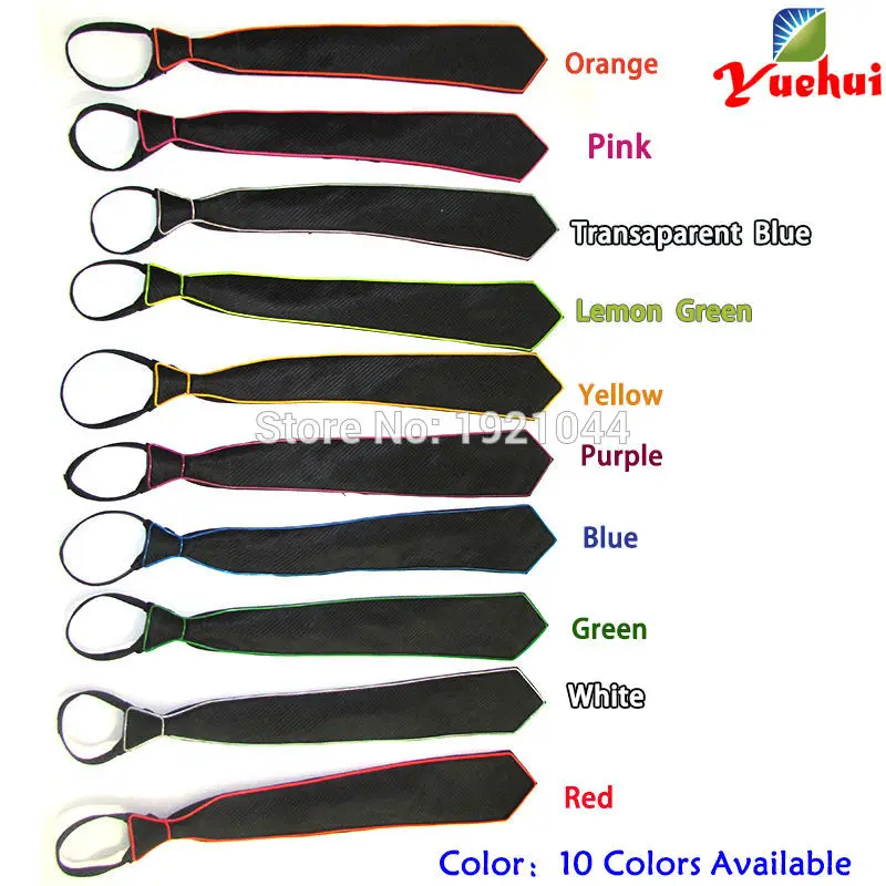 Светодиодная лента для галстука светящаяся неоновая свадьбы украшения мужчин 10