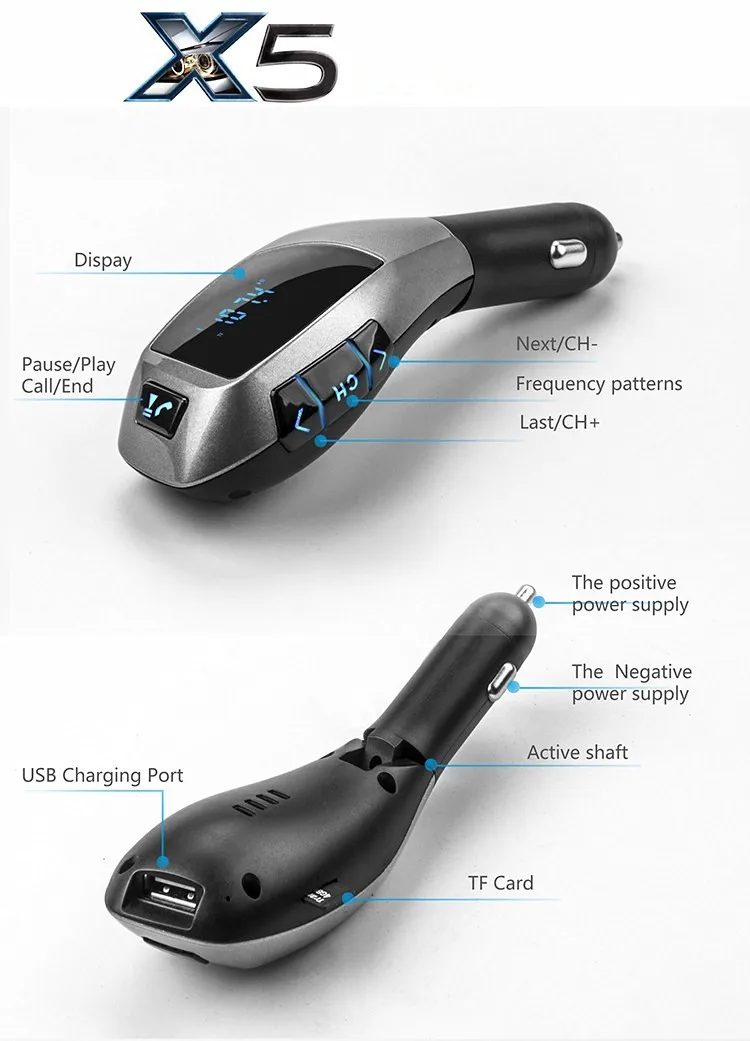 Цена завода X5 Bluetooth Автомобильный Комплект Беспроводной MP3 Плеер FM Передатчик