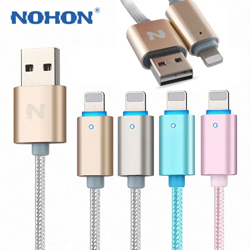 Умный светодиодный usb кабель NOHON 150 см для iPhone X 8 6 Plus 6S ipad 4 mini Air IOS 7 9 10 11 передачи