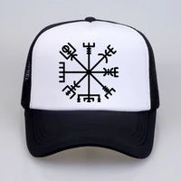 summer men women fashion vegvisir old norse runes hat men print letters viking rune circle with odins baseball cap hats