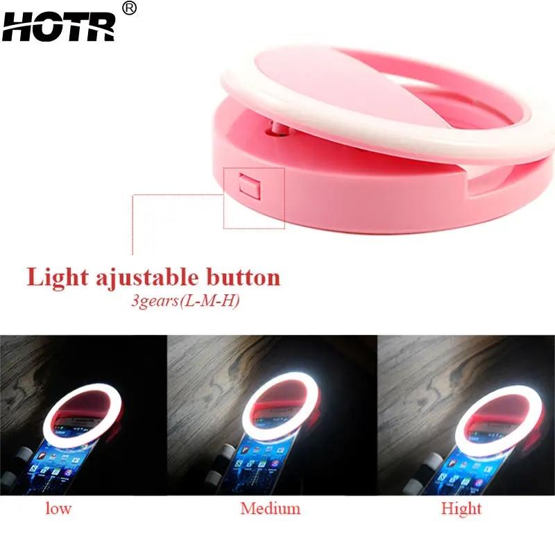 Светящаяся вспышка для селфи светодиодная яркий заполняющий свет зажим