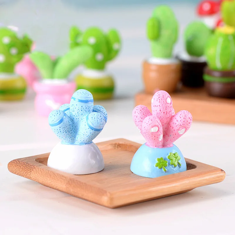 1 шт. красочные кактус Горшечное растение миниатюрные фигурки декоративный