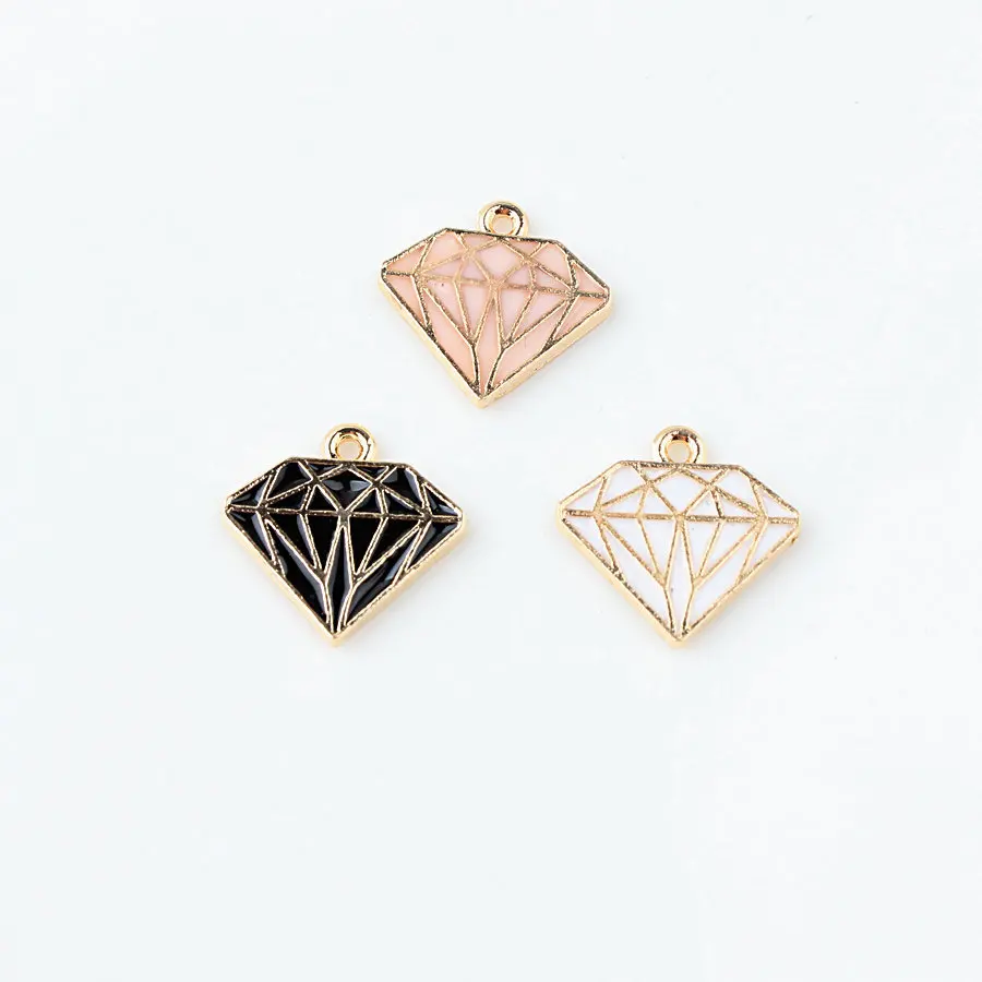 

MRHUANG Oil Drop Charms 10pcs/lot Metal Pendants Gold-Color Floating Enamel Charms Fashion Jewelry Accessories
