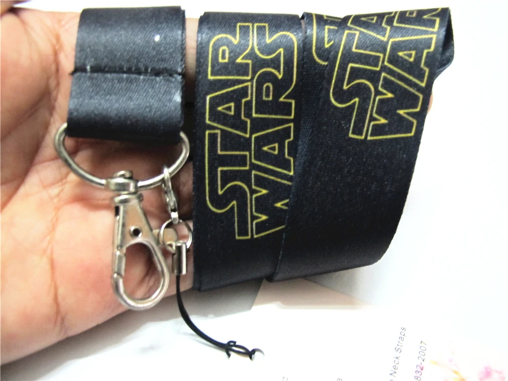 Hensongift черный Star Wars знак шнурок для ключей ID Держатели Starwars мобильного телефона средства ухода за кожей шеи бретели для нижнего белья