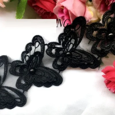 Black butterfly Декоративная большая жемчужина-бабочка бюстгальтер сменные ремешки Нижнее белье Пояс женский бюстгальтер аксессуары плечевые кружевные ремни - Цвет: Black butterfly