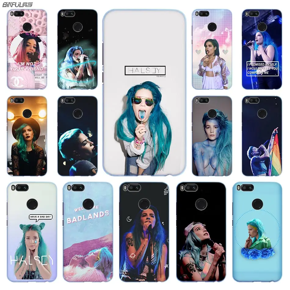 Чехол аниме для Xiaomi Mi 10 8 A2 A3 CC9 Lite 9 Note Pro a1 a2 5x 6x best singer halsey|Бамперы| |
