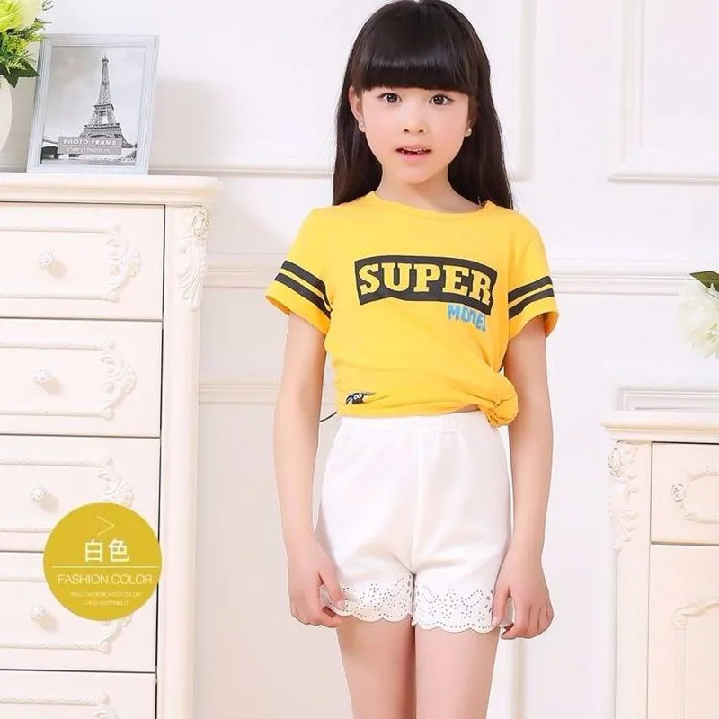 Новые летние модные шорты для маленьких девочек детские кружевные штаны с