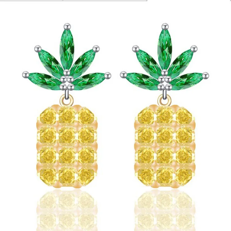 

2019 Fashion pineapple charm earrings fashion jewelry for women