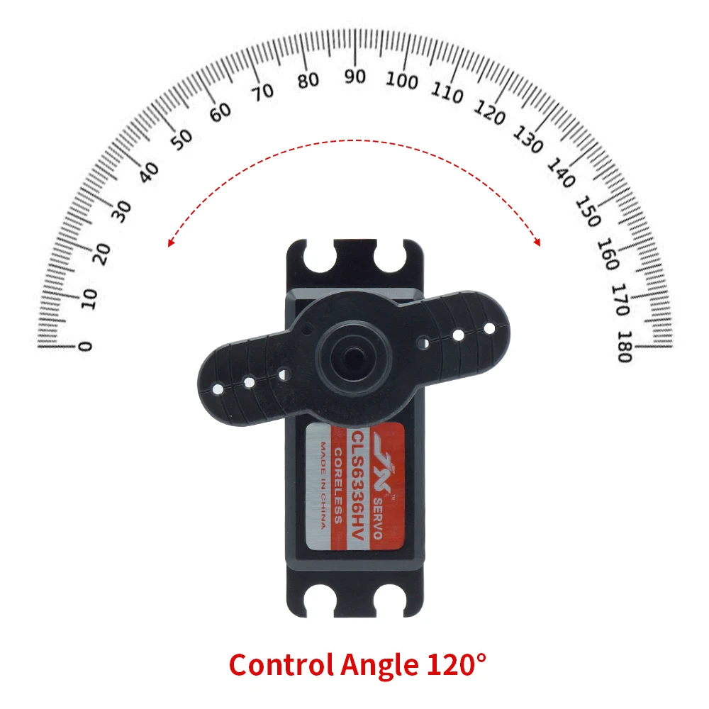 Servo Digital sin n&uacute;cleo JX CLS6336HV, engranaje de Metal con carcasa de aluminio, de alto voltaje, para helic&oacute;ptero 1/8 RC D3P0-5