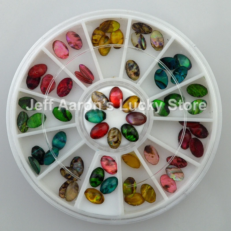 60 шт. 3d овальные блестящие ракушки Стразы для украшения ногтей красивые