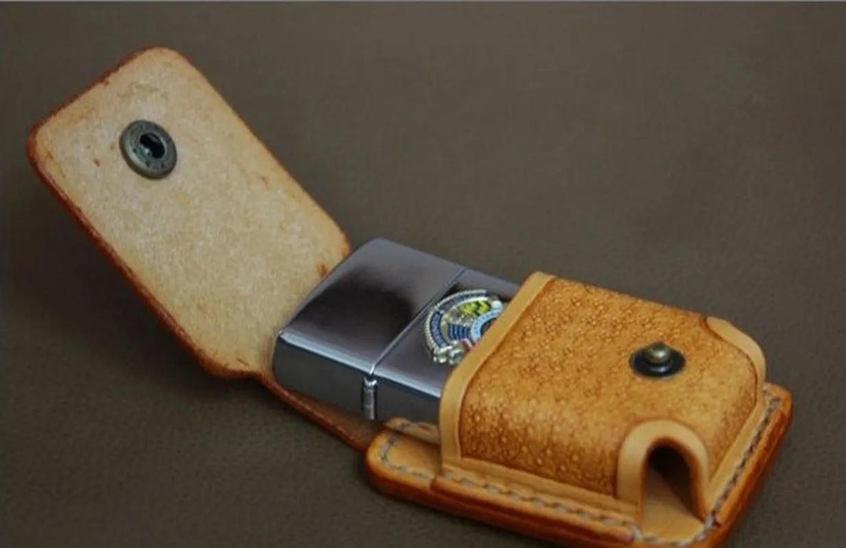 Японское стальное лезвие штампованный стальной перфоратор чехол для Zippo