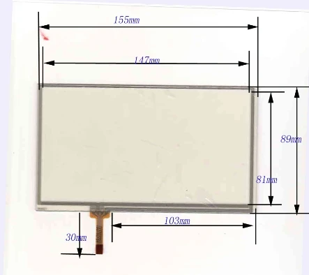 6,5 дюймовый сенсорный экран 155*89 для автомобиля dvd gps 155 мм* 89 мм