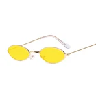 Солнцезащитные очки женские, Овальные, винтажные, в черной и золотой оправе