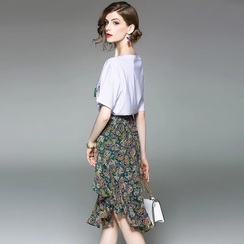 Высокое Качество женщин Из Двух Частей Набор Одежды 2017 Летние Элегантные Дамы