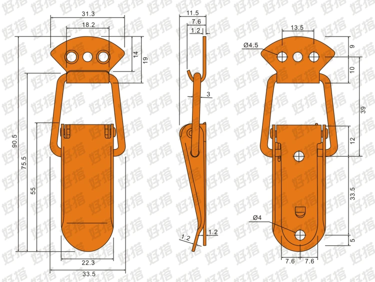 Пружинная защелка из нержавеющей стали 10 шт. высокое качество для ящики