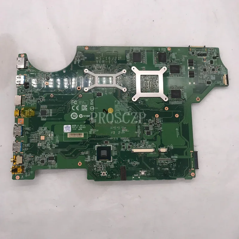 Бесплатная доставка Для материнской платы ноутбука GE72 MS-16J21 с SR2BP I7-5700HQ CPU и GTX950M