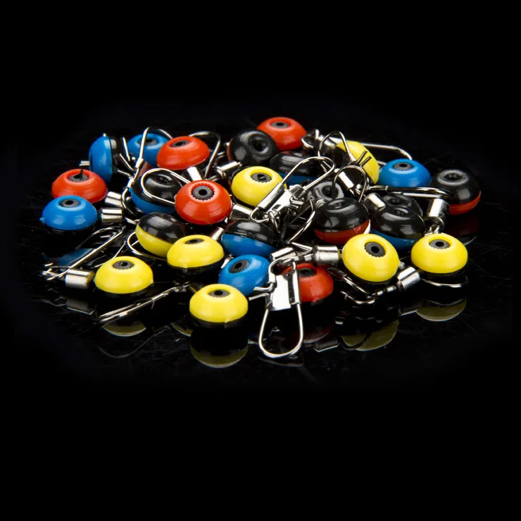 Free shipping 200pcs sea bean Connectors fishing Rolling Swivel with safty snap Connector Fishing Terminal tackle | Спорт и
