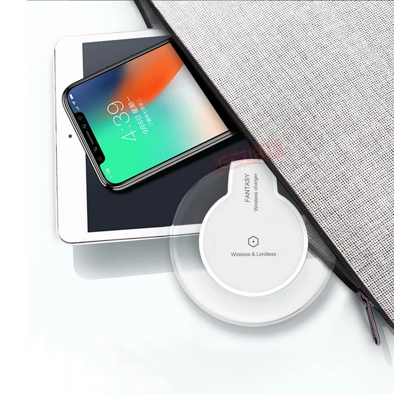 GETIHU LED Qi Wireless Charger For iPhone XS Max 8 Plus Fast USB Charging Pad for Samsung Galaxy S9 Note 9 Xiaomi | Мобильные