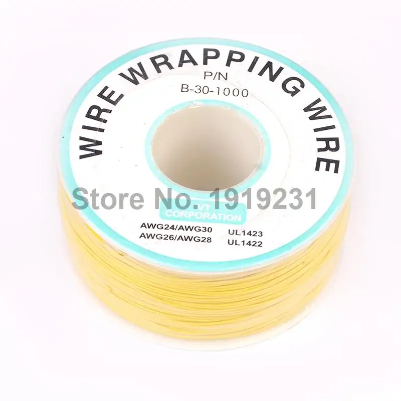 Горячая распродажа! Желтый электрический провод 250 метров оберточный