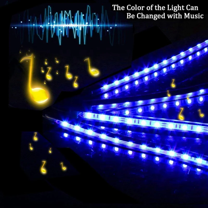 Автомобильные интерьерные огни 4 шт 36 Led DC 12V многоцветные музыкальные
