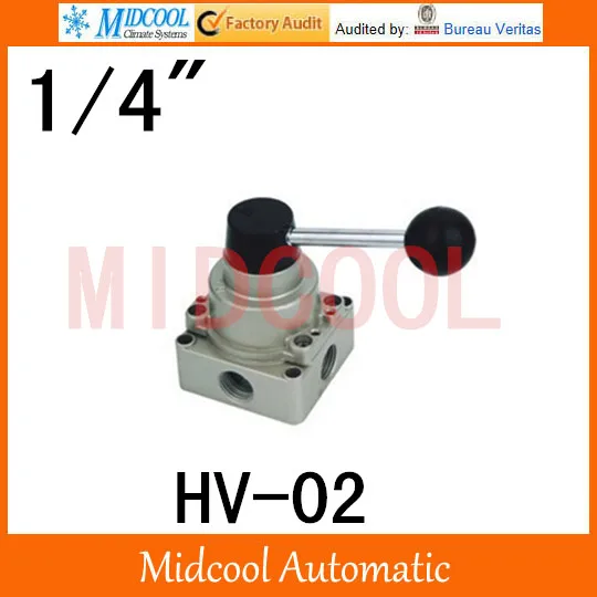 

High quality hand-switching valve HV-02 Port G1/4" 3 Position 4 Way