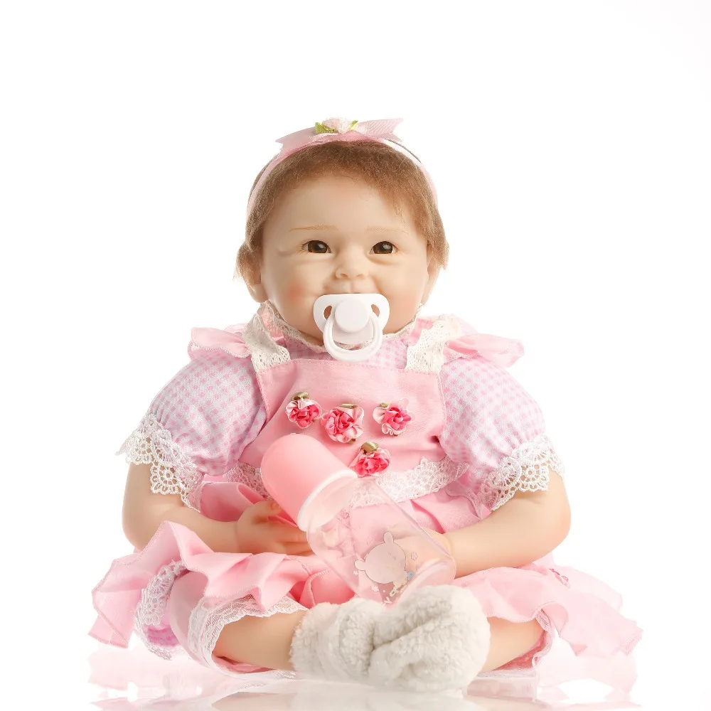 SanyDoll 22 дюйма 55 см Реалистичная кукла для новорожденных волосы укорененные мягкие