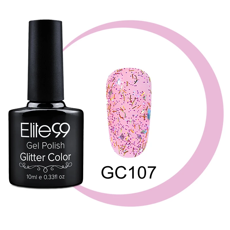 Elite99 10 мл Bling УФ гель для ногтей длительный алмаз лак био Гели Soak Off цветные