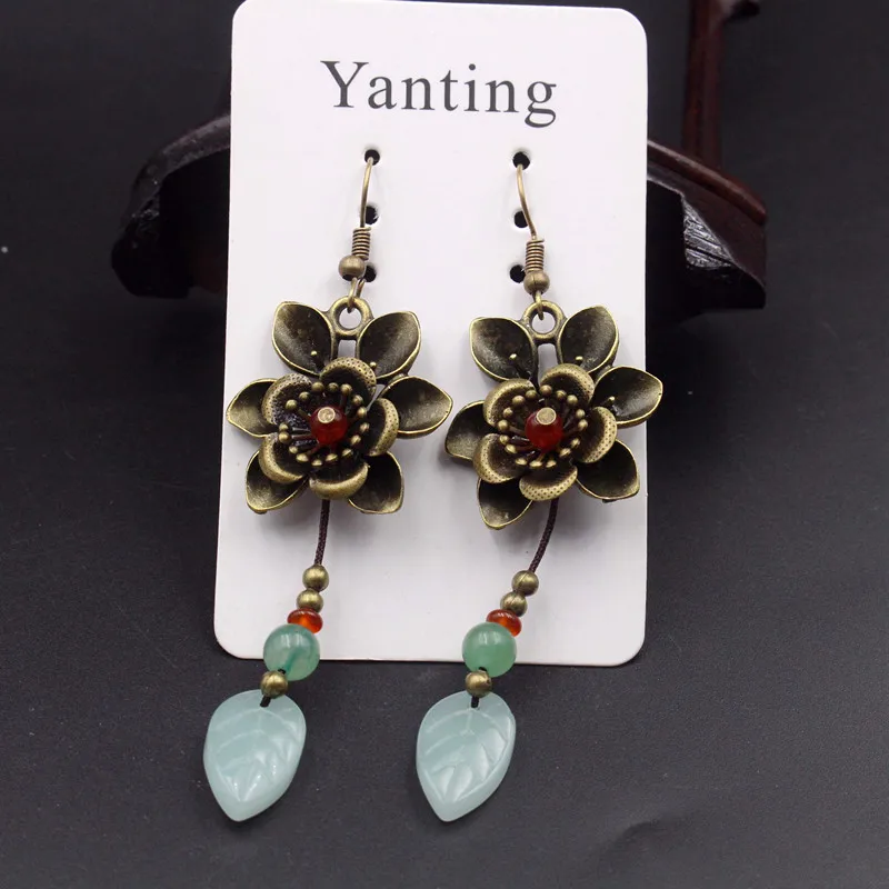 Винтажные цветочные серьги Yanting для женщин классические романтические женские