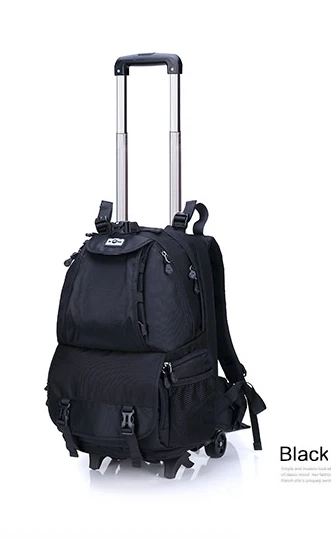 black with Trolley Flyleaf FL-9076# сумка на колесиках для цифровой зеркальной камеры Водонепроницаемая профессиональная вместительная сумка для камеры можно положить ноутбук размером 15,6 дюйма - Цвет: black with Trolley
