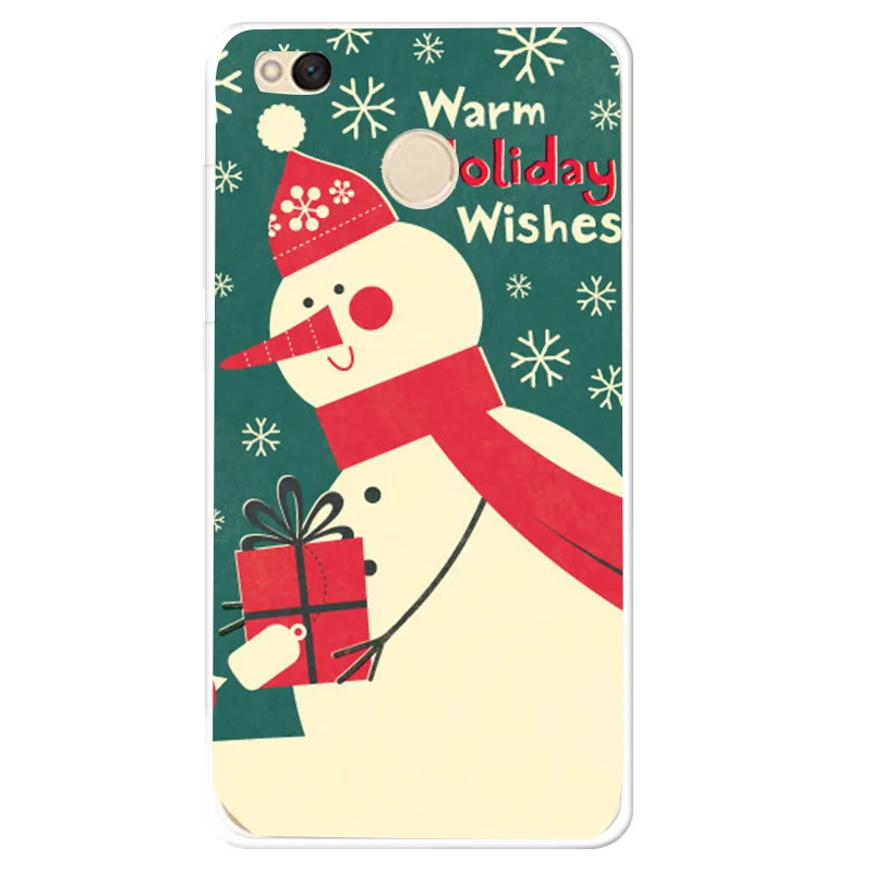 For Xiaomi Mi A1 Redmi 5A Note 4 Christmas Case 4A 4X Back Cartoon Santa Elk Snowman Cover |