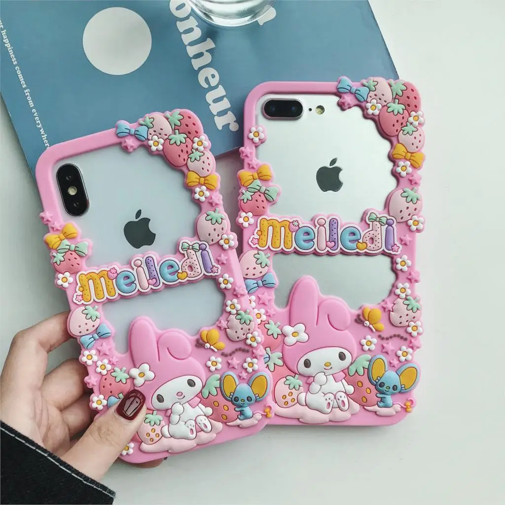 Для iphone XS Max милый 3D Мелодия силиконовый чехол рамка для iphone X XS XR 6 6S 7 8plus мультфильм моя мелодия розовый Бампер Чехол
