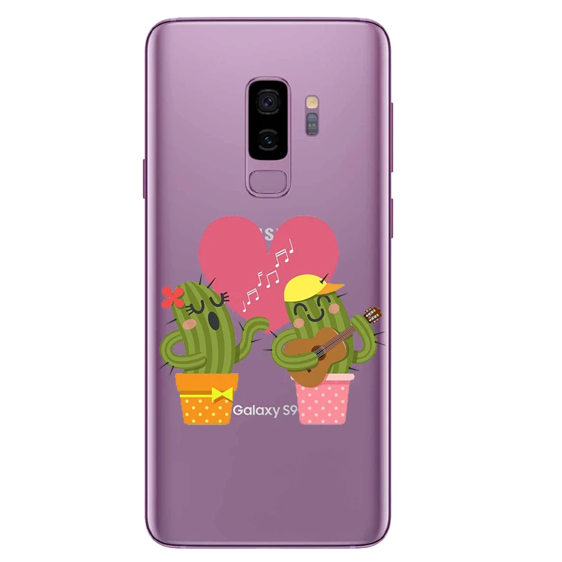 Кактус листья зеленый узор чехол Силиконовый ТПУ для телефона Samsung S6 S7 S8 S6Edge S8Plus