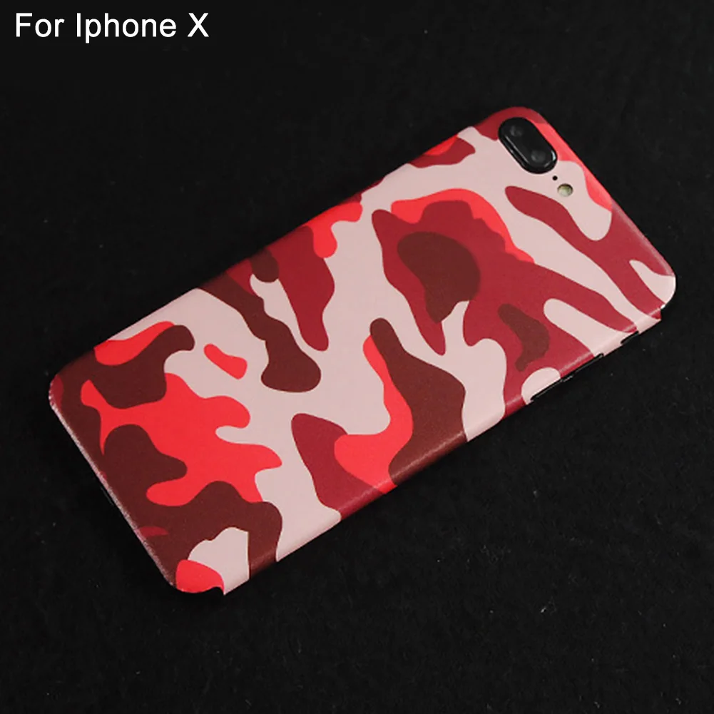 Red For Iphone X For IPhone 8 Protective Skin Cover PVC Portable Back Adhesive Accessories Full Body Anti-scratch Phone Sticker Shock-absorbing - Цвет: Red For Iphone X
