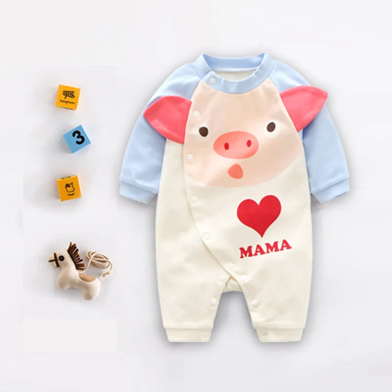 Летний хлопковый комбинезон с короткими рукавами для новорожденных мальчиков и