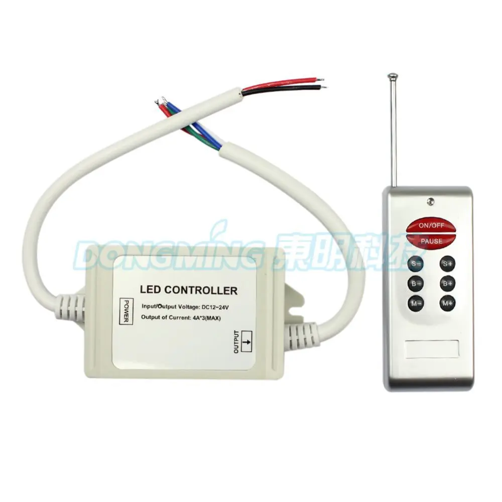 DC12-24V RGB Беспроводной светодиодный контроллер Радиочастотный пульт
