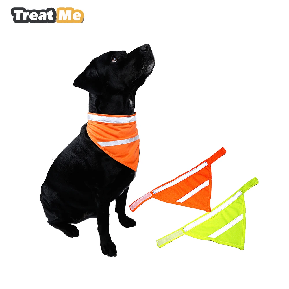 Высокая Visivility безопасности собака шарф животное Бандана с отражающим неоновый