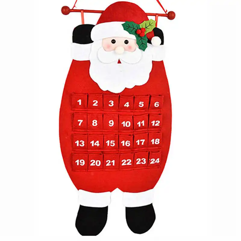 2019 Рождество старый человек Снеговик Олень календарь Advent обратный отсчет