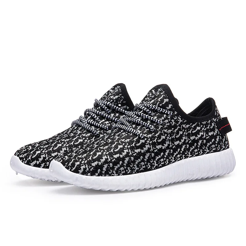 

2019 spring and autumn new flying woven breathable low to help fashion fashion wild couple casual running shoes sneakers