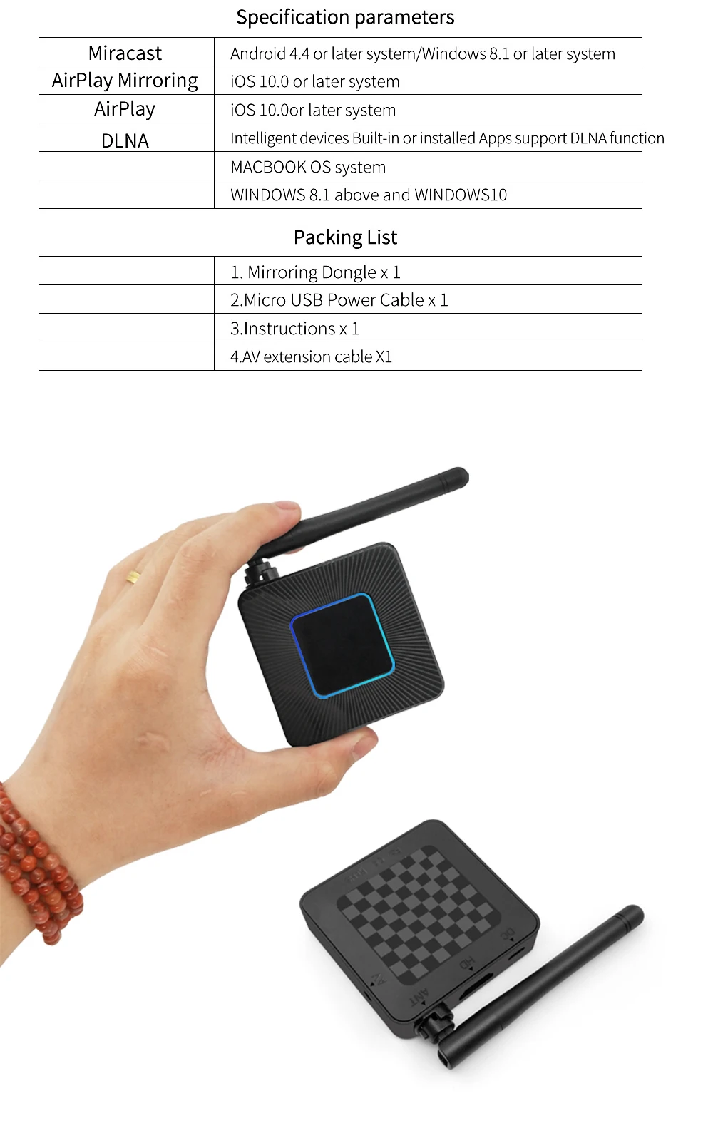 EarRise 2,4/5G tv Stick Q4 Dongle HDMI+ AV зеркальное отображение Wi-Fi дисплей приемник Miracast Google Chromecast 1080P DLNA PC Android IOS