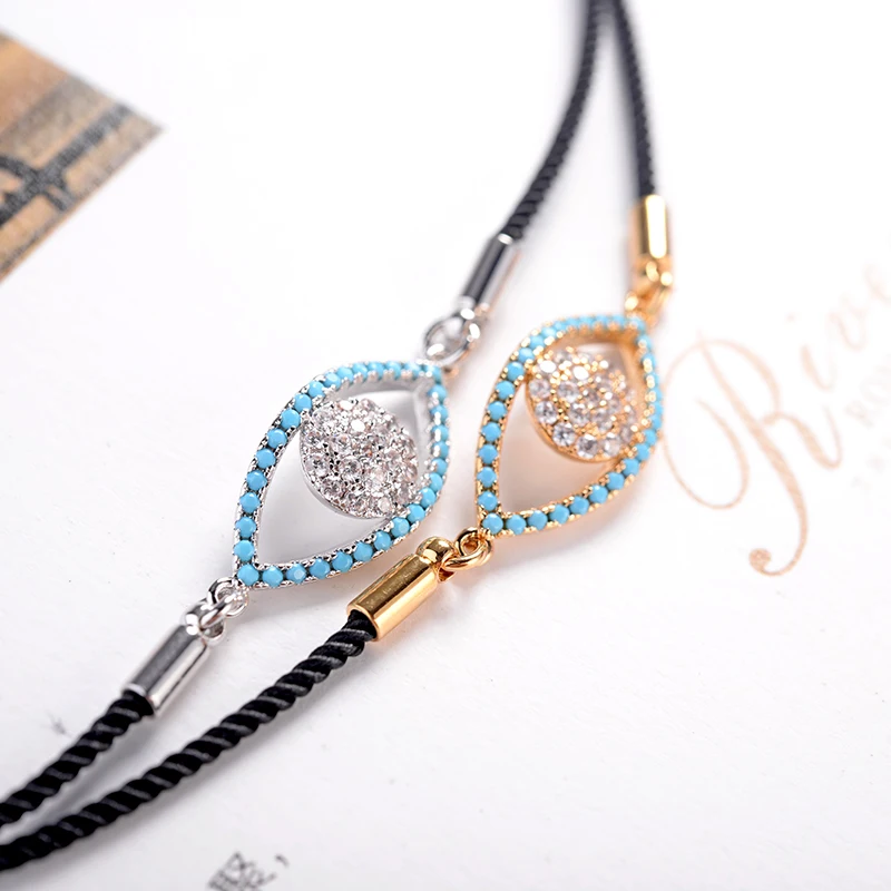 Классический острый гибкий браслет Модная бижутерия Черная веревка цепочка