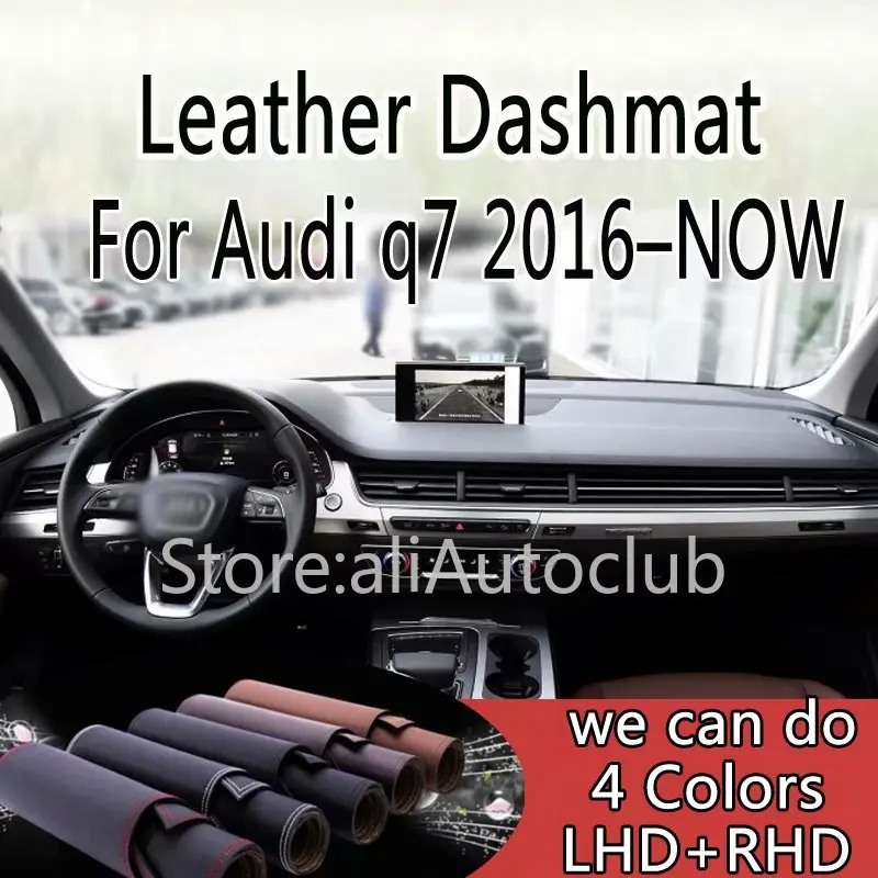 

For Audi Q7 2016 2017 2018 2019 Leather Dashmat Dashboard Cover Pad Dash Mat SunShade Carpet Custom Cover Car Styling LHD+RHD