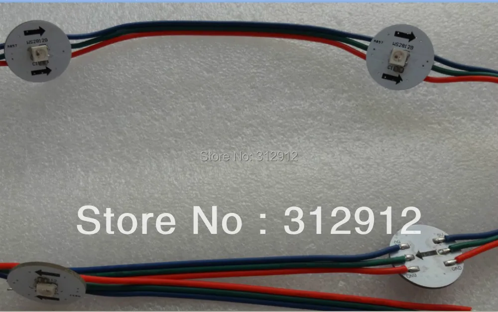 Круглый пиксельный светильник WS2812B постоянный ток 5 В диаметр 22 мм вход в