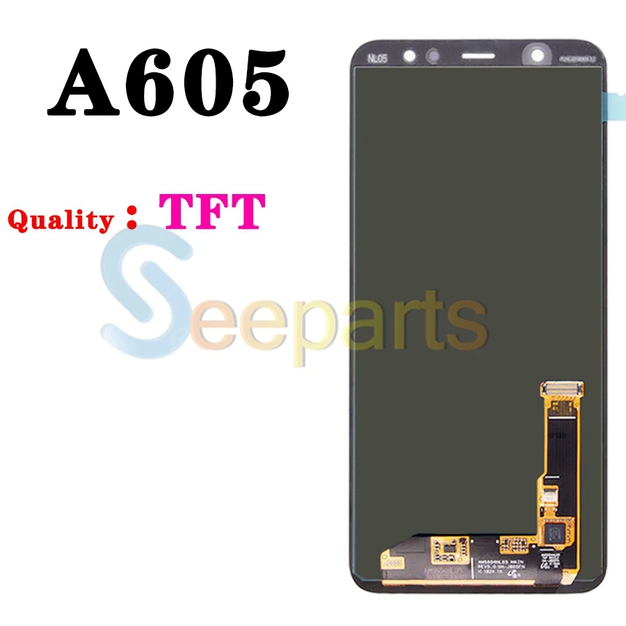 Для Samsung Galaxy A6 Plus 2018 ЖК сенсорный экран дигитайзер в сборе для + samsung A605 A605fd |