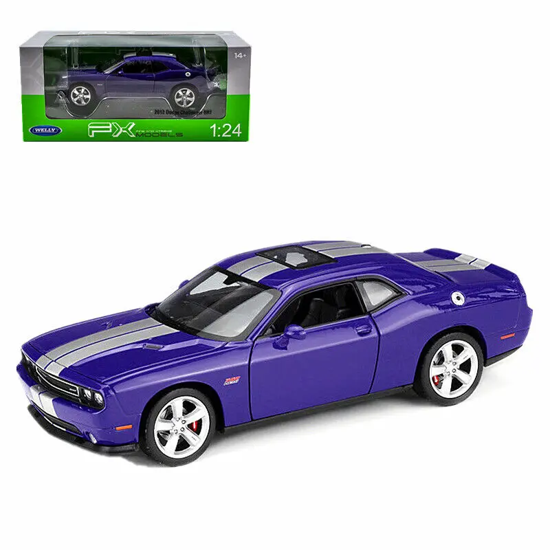Модель спортивного гоночного автомобиля Welly 1:24 2012 Dodge Challenger SRT новая в