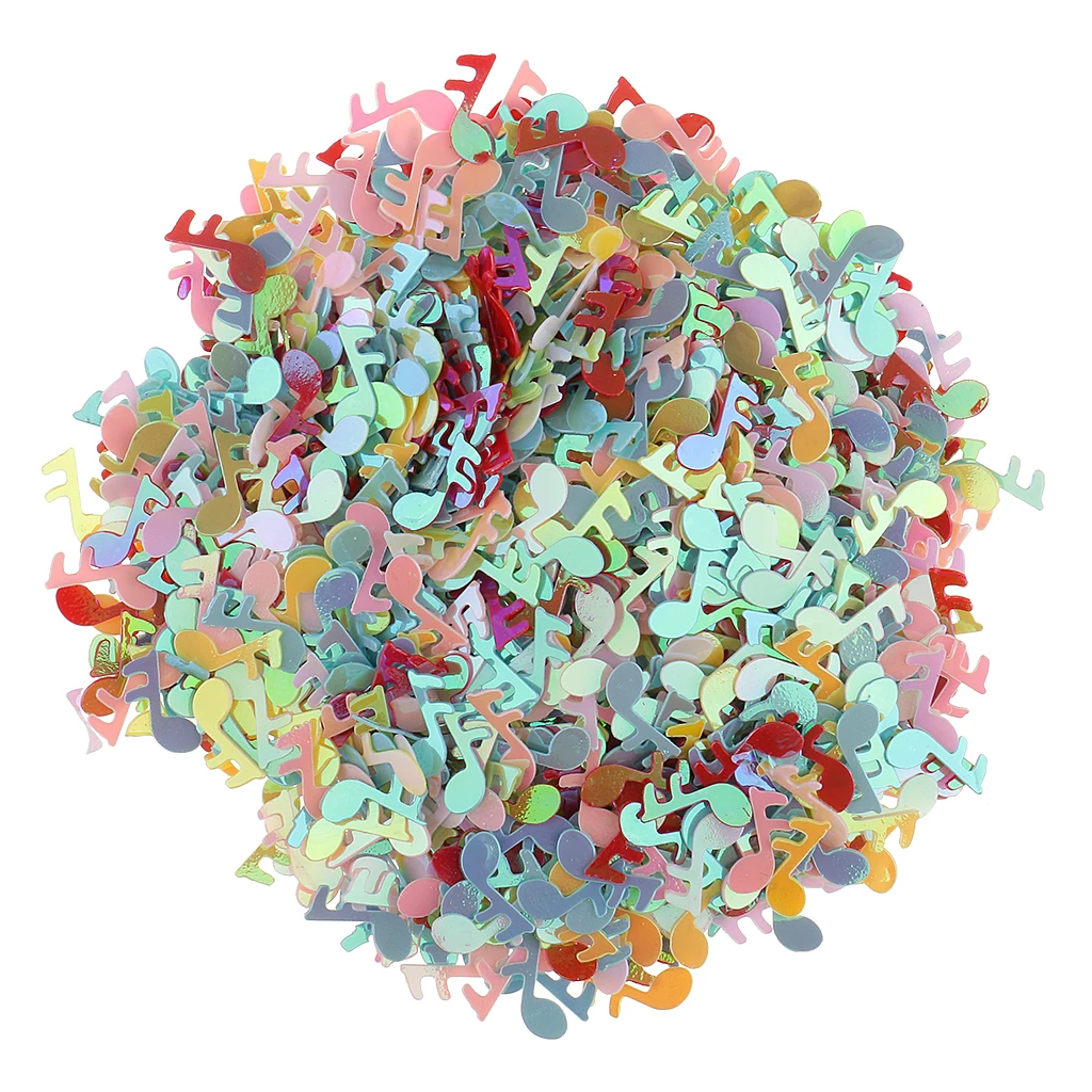 Новинка разноцветные конфетти музыкальная Note сбрызгивающийся стол DIY поделки