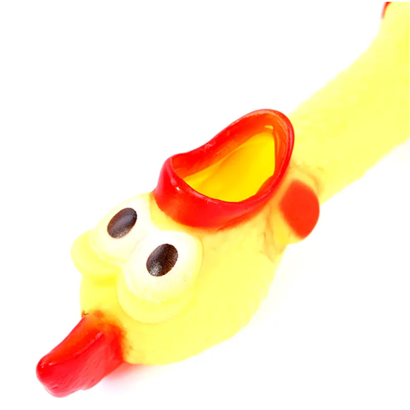 17 см Resound Смешные резиновые Курица Squeeze Звук Игрушка Животные игрушки собака Shrilling