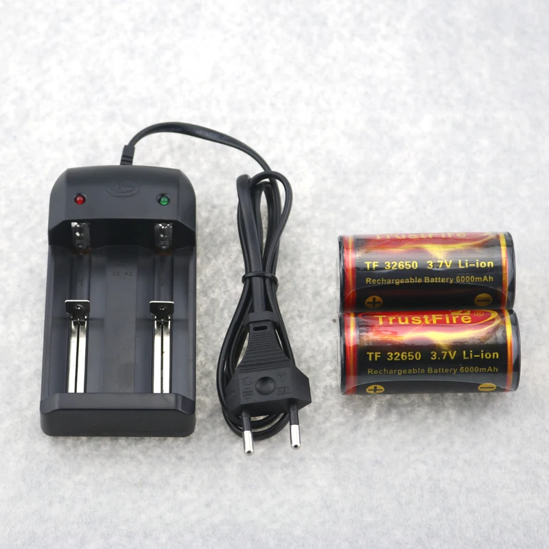 1 пара TrustFire 32650 6000mAh 3 7 V литиевая аккумуляторная защищенная батарея с печатной